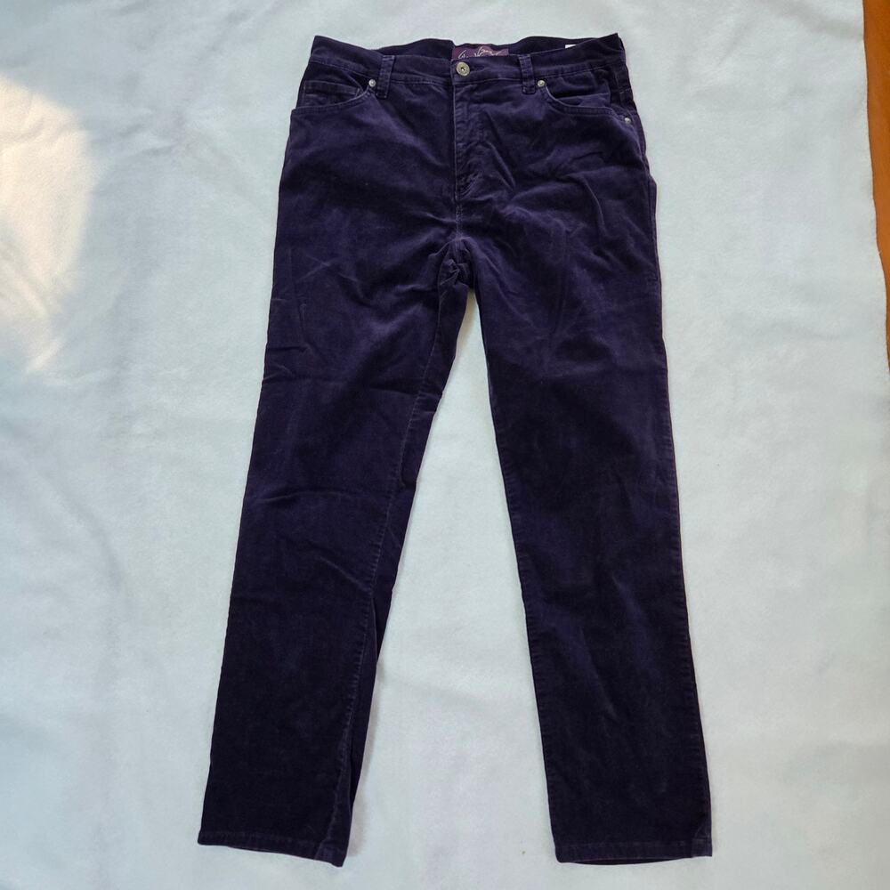 Gloria Vanderbilt Women’s Corduroy Jeans, Deep Purple, Size 10, Straight Leg